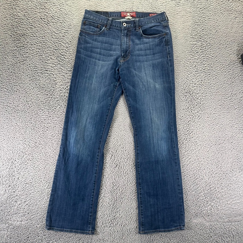 Lucky Brand 181 Jeans Men 32x32 Blue Cotton Denim Straight Relaxed Faded Stretch